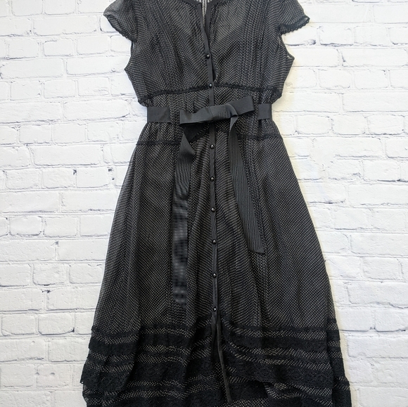 Kay Unger Dresses & Skirts - ⭐SALE⭐Designer silk dress- black with polka dots